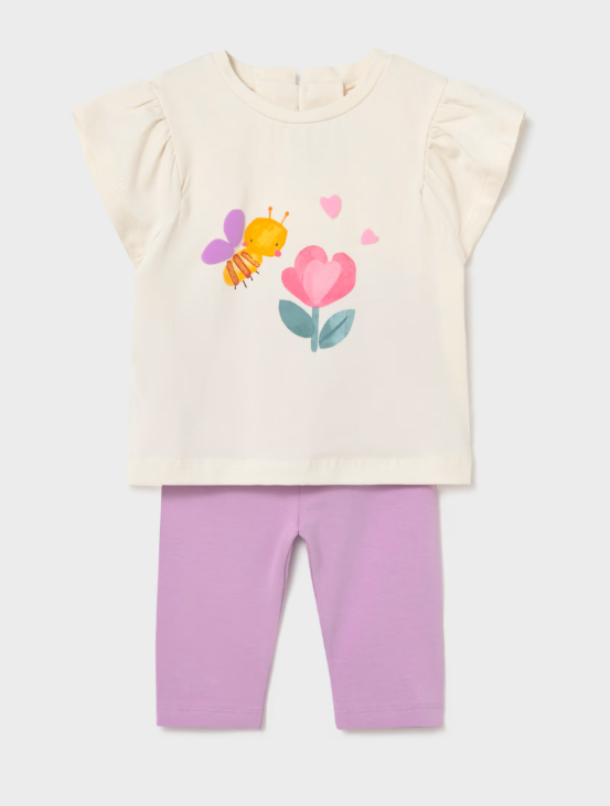Mayoral Print Leggings & T-Shirt Set Style 1751 - Lilac
